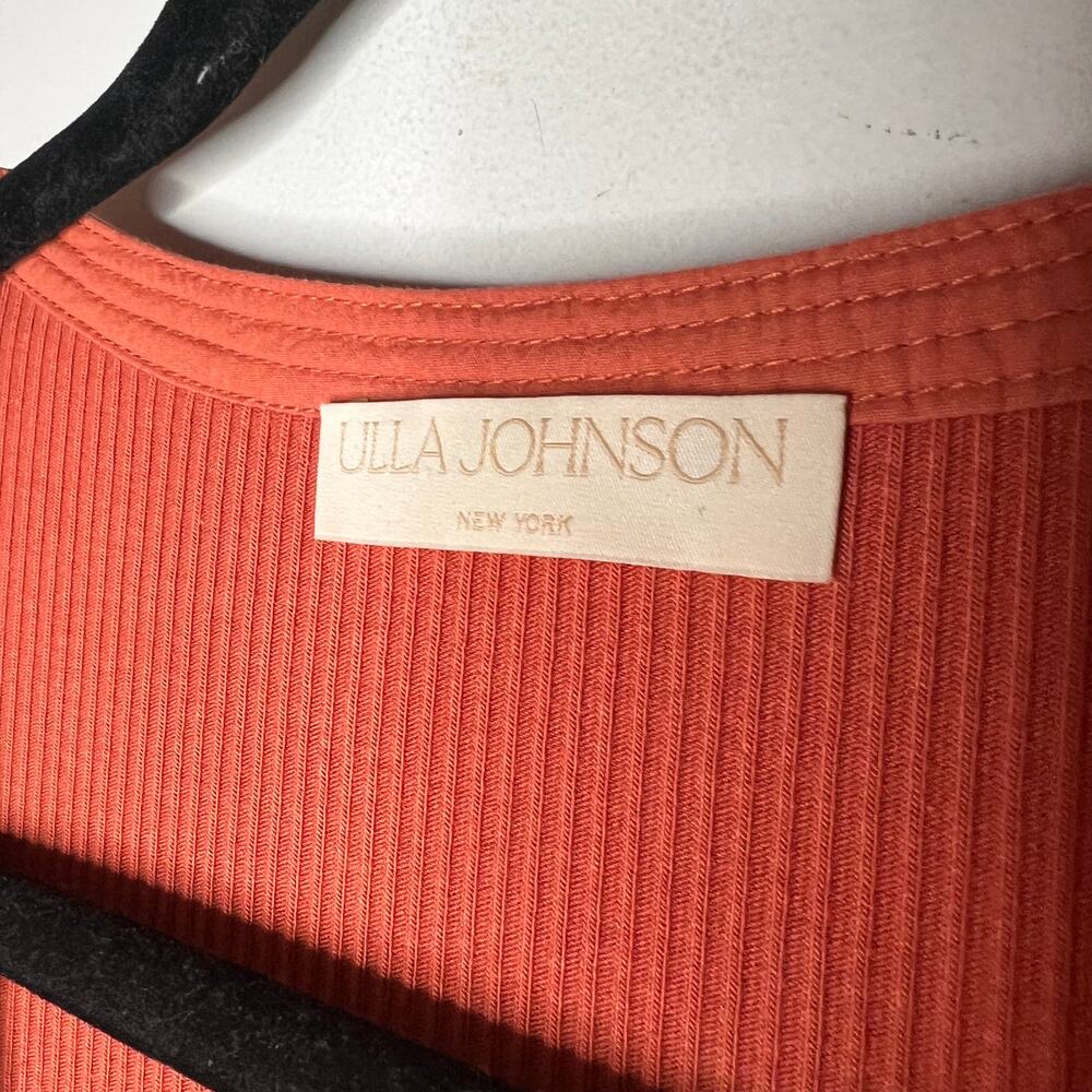 Ulla Johnson Orange Poplin Louise Midi Dress Size… - image 6